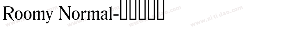 Roomy Normal字体转换